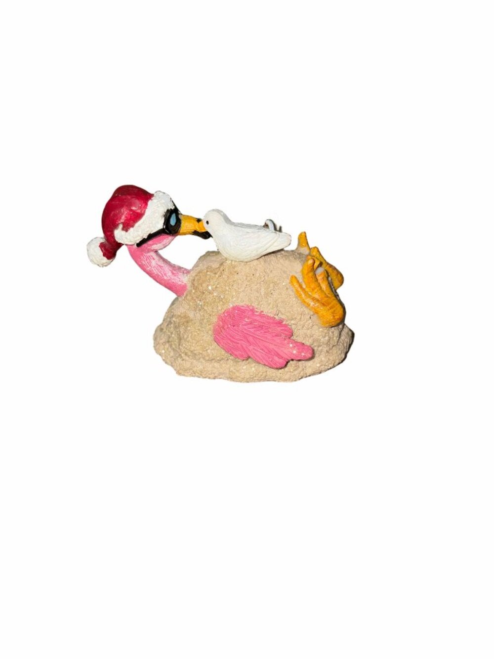 ๐๐ Hobby Lobby Pink Flamingo Beach Christmas Ornament Santa Hat NWT - Picture 1 of 6